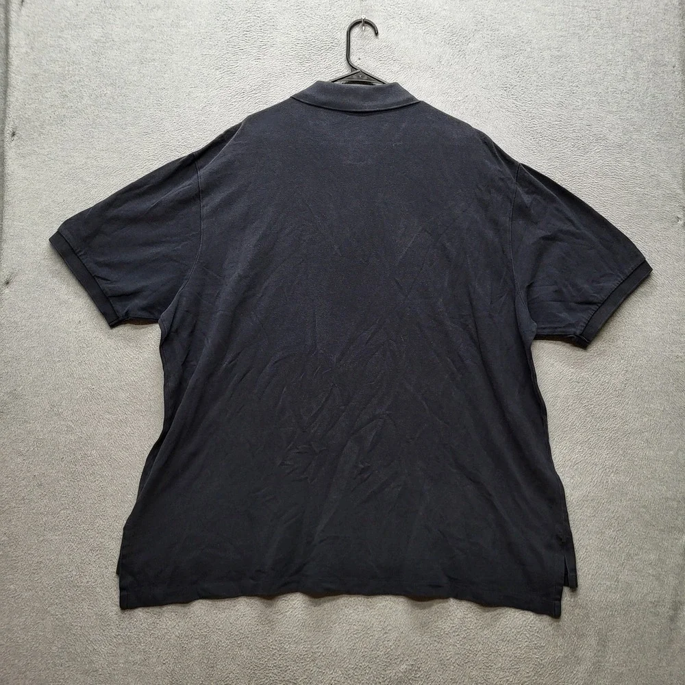 Polo Ralph Lauren Men Polo 3XB BIG Black Embroidered Button Logo Short Sleeve
